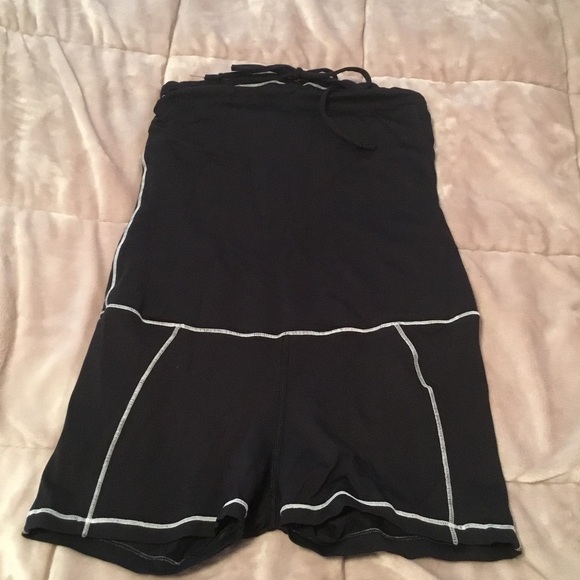 bebe Black tube top romper shorts sporty athletic Bebe sport